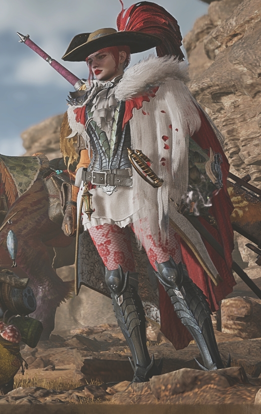 My Monster Hunter Wilds character with a very nice hat.